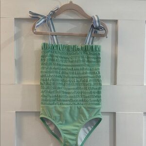 Green Kids Swim One Piece